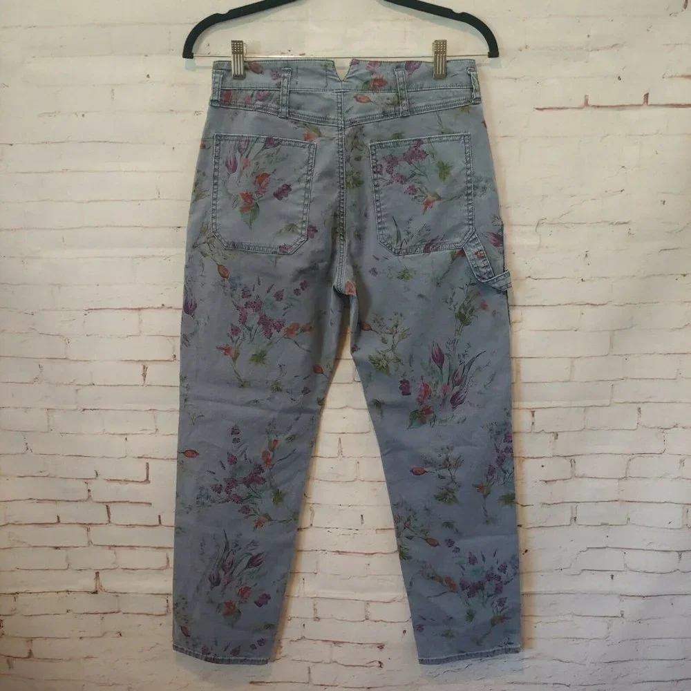 ❤️SOLD❤️Hudson Jeans Womens Size 27 The Leverage HR Ankle Cargo Pant Floral - Picture 6 of 8